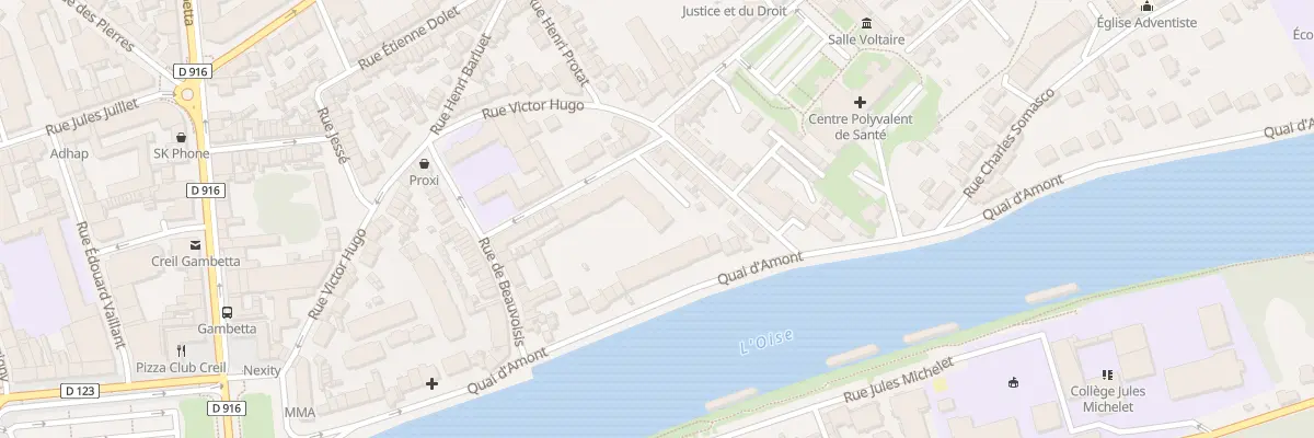 Plan du 5 Rue Benjamin Raspail à Creil