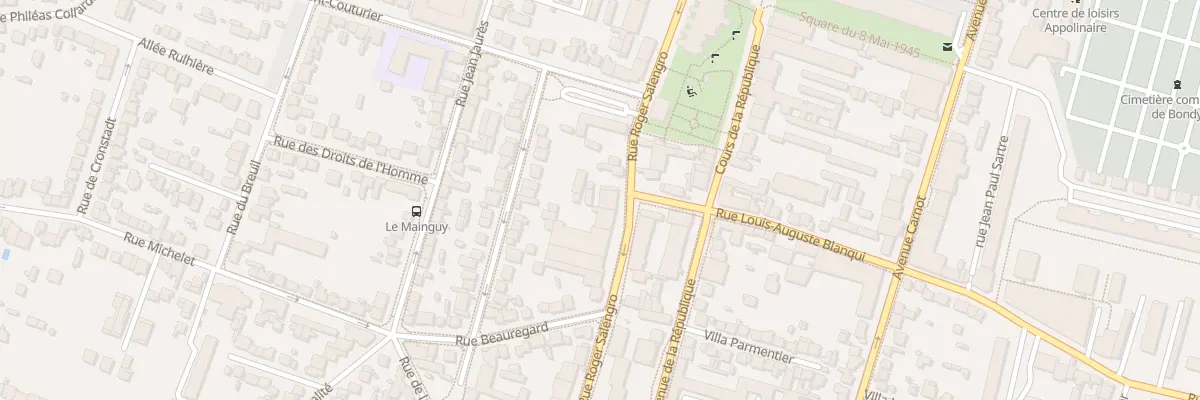 Plan du 54 Rue Roger Salengro à Bondy