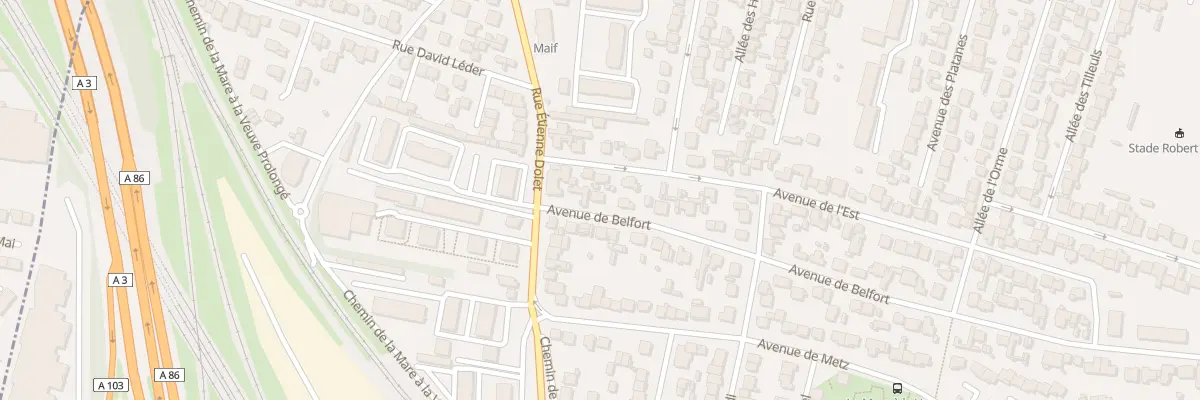 Plan du 5 Av de Belfort à Bondy