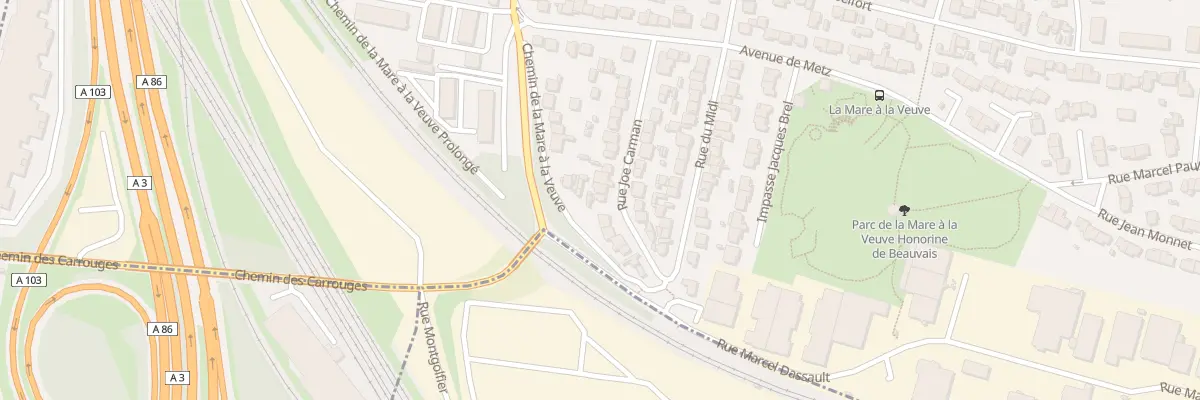 Plan du 28 Rue Joe Carman à Bondy