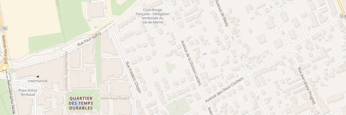Plan du 12 Av de la Division Leclerc à Limeil-Brévannes