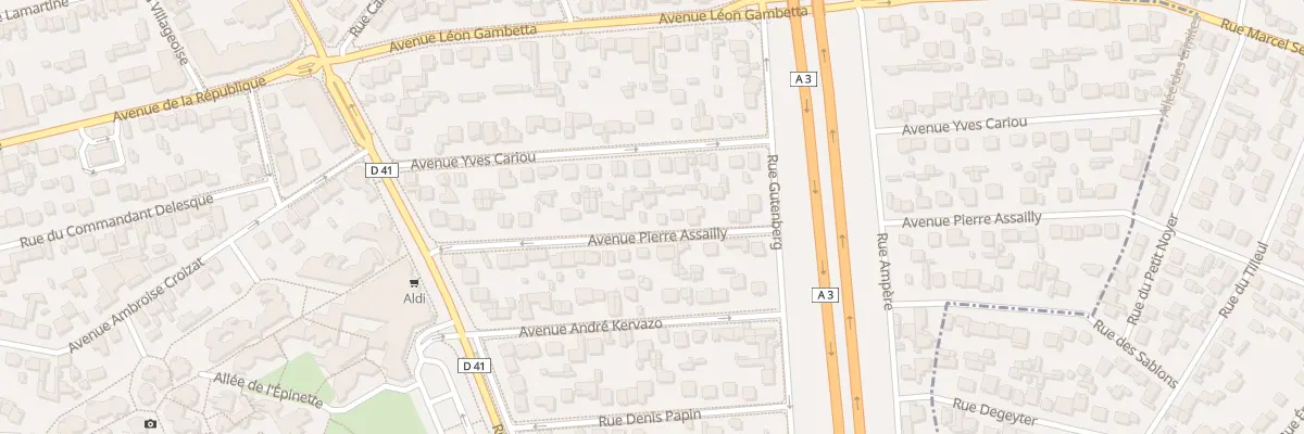 Plan du 25 Av Pierre Assailly au Blanc-Mesnil