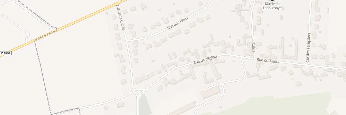 Plan du 222 Rue de l’Eglise à Lahoussoye
