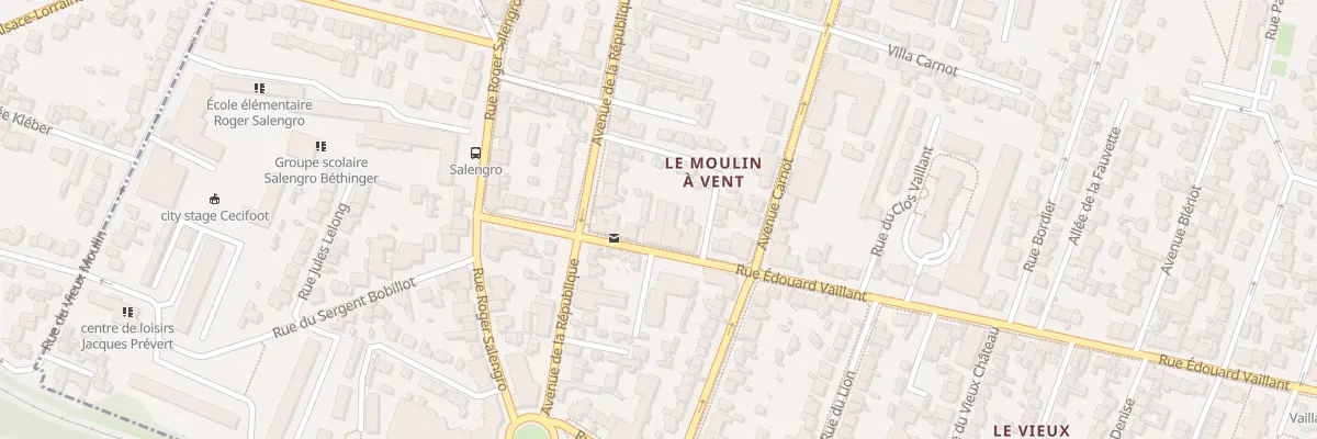 Plan du 15 Rue Edouard Vaillant à Bondy