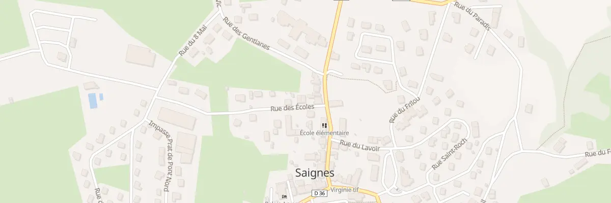 Plan du 4 Rue des Ecoles à Saignes