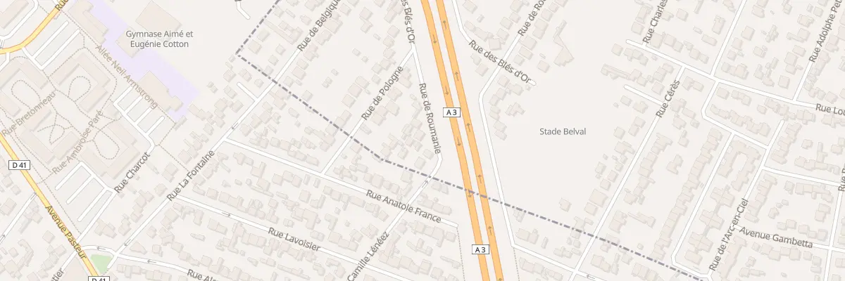 Plan du 7 Rue de Roumanie à Aulnay-sous-Bois