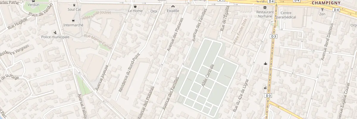 Plan du 24 Av des Familles à Joinville-le-Pont
