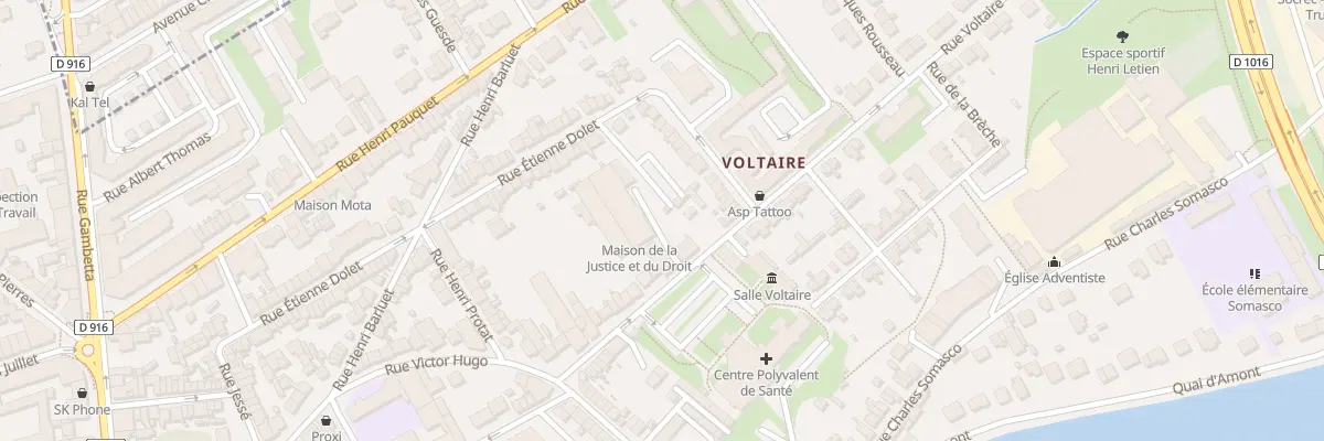 Plan du 28 Rue Voltaire à Creil
