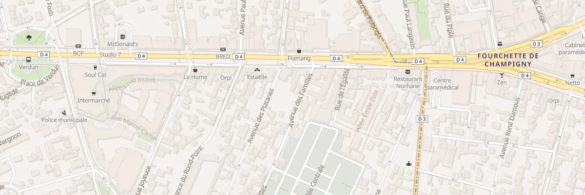 Plan du 8 Av des Familles à Joinville-le-Pont