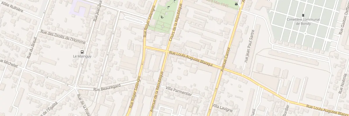Plan du 10 Rue Louis Auguste Blanqui à Bondy