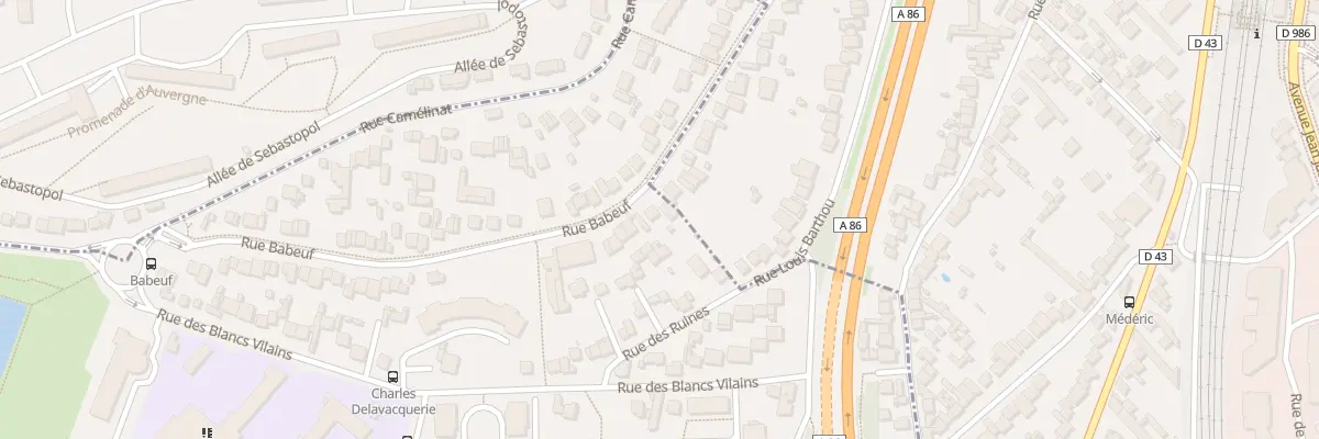 Plan du 160 Rue Babeuf à Montreuil