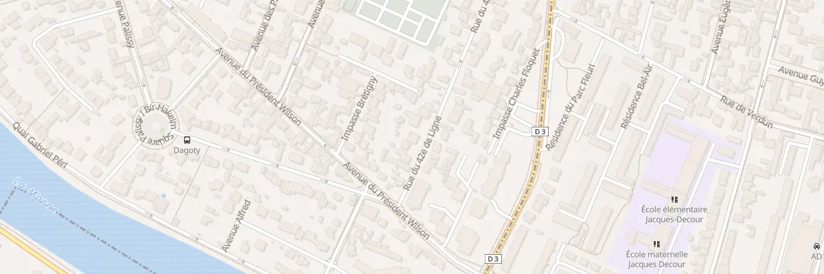 Plan du 64 Rue du 42é de Ligne à Joinville-le-Pont
