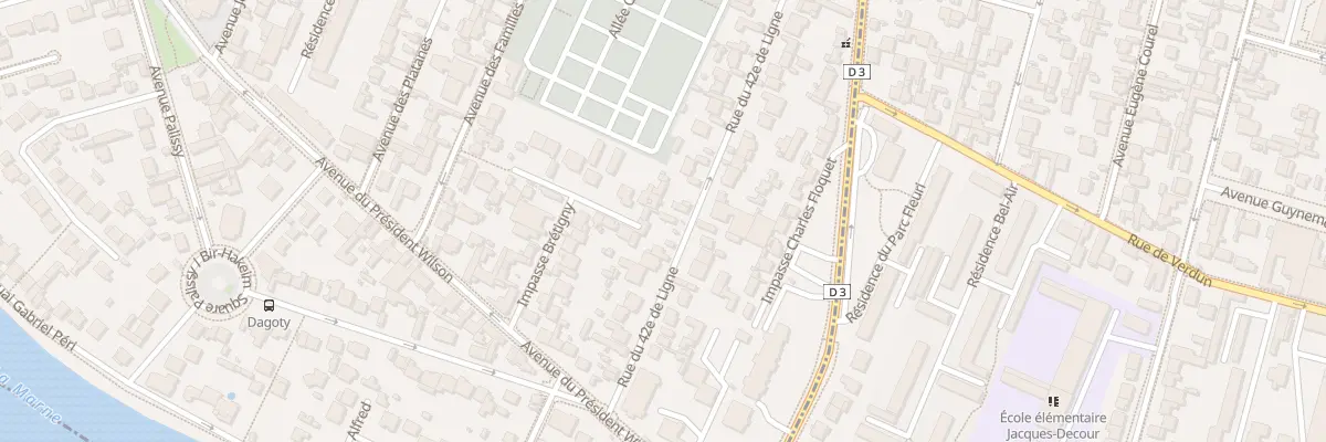 Plan du 54B Rue du 42é de Ligne à Joinville-le-Pont