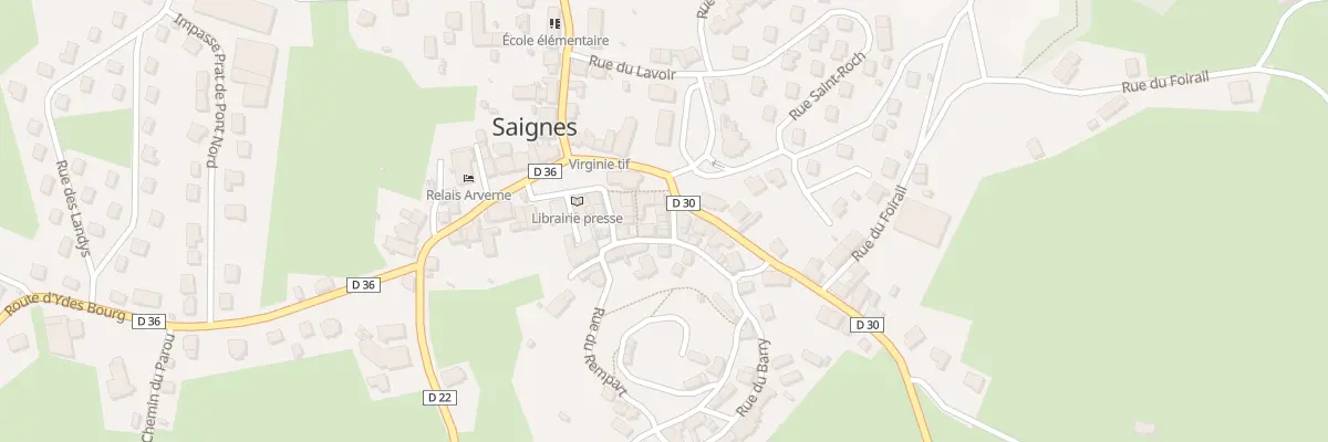 Plan du 6 Rue du Rocher à Saignes