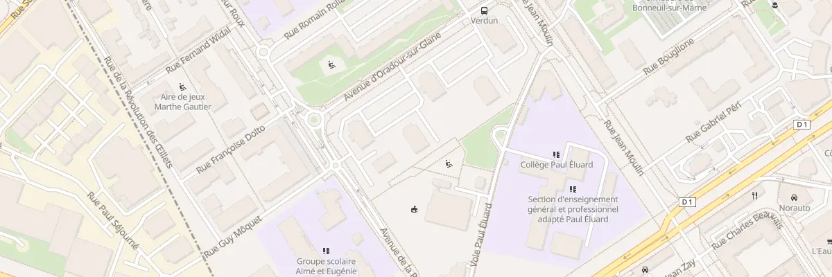 Plan du 7 Av d’Oradour sur Glane à Bonneuil-sur-Marne