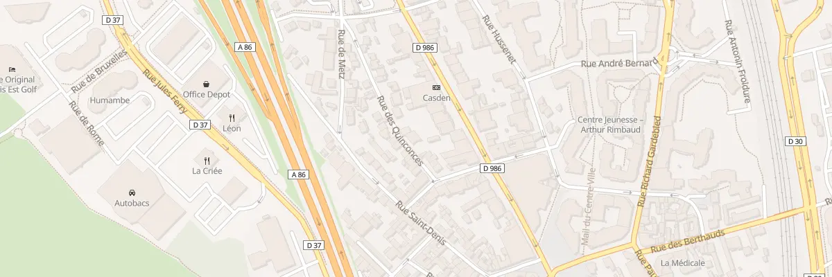 Plan du 10 Rue des Quinconces à Rosny-sous-Bois