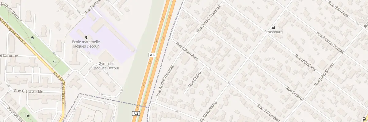 Plan du 91 Rue André Theuriet à Aulnay-sous-Bois