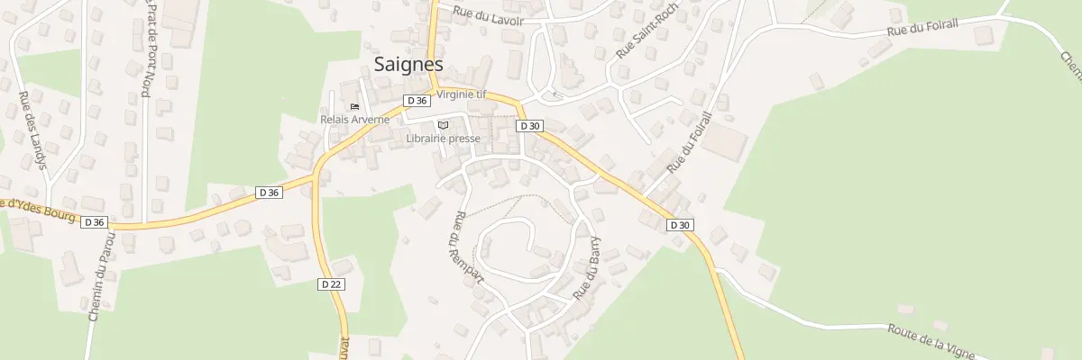 Plan du 30 Rue du Rempart à Saignes