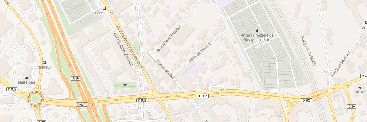 Plan du 5 All de l’Avenir à Rosny-sous-Bois