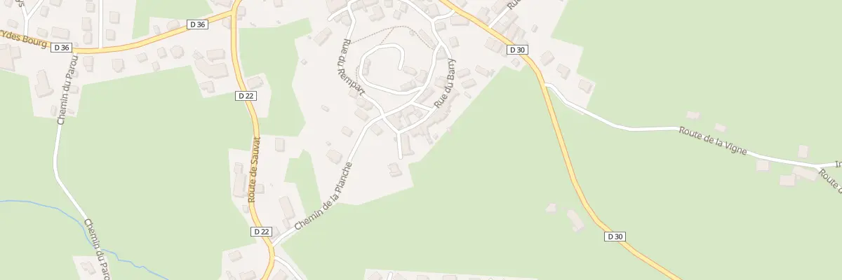 Plan du 25 Rue du Barry à Saignes
