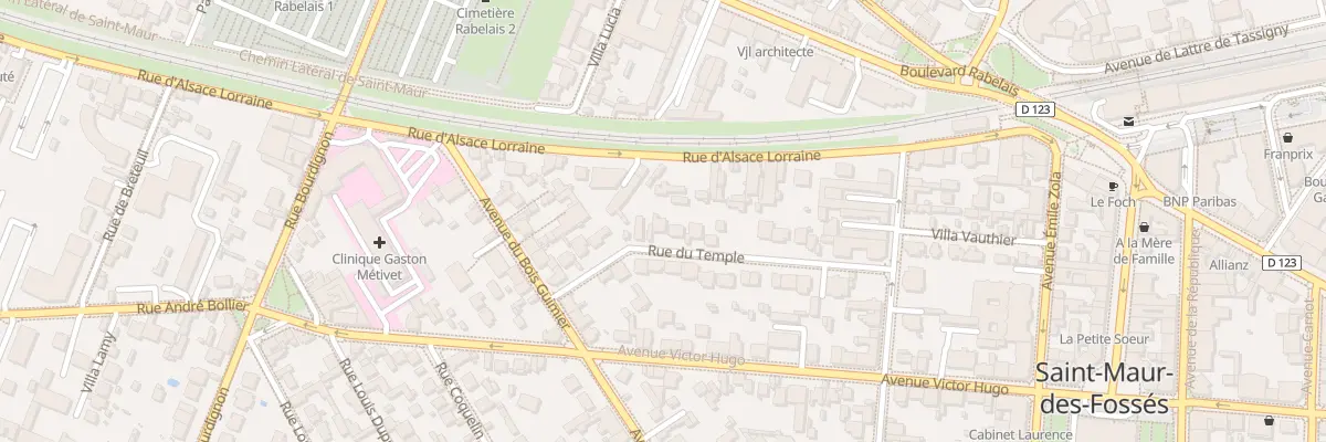 Plan du 16 Rue du Temple à Saint-Maur-des-Fossés