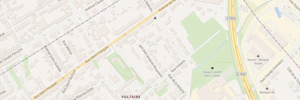 Plan du 14 Rue Jean Jacques Rousseau à Creil