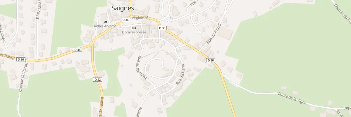 Plan du 2 Rue du Rempart à Saignes