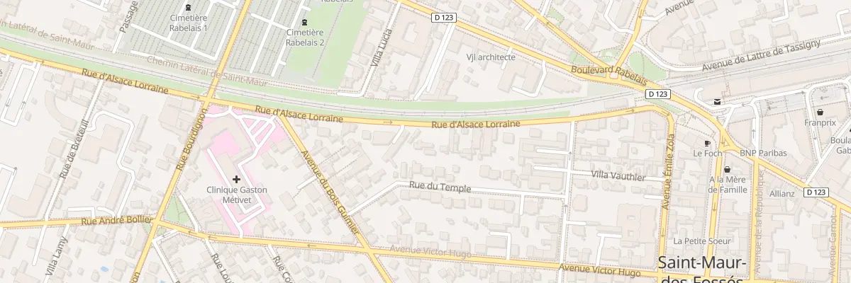 Plan du 70 Rue d’Alsace Lorraine à Saint-Maur-des-Fossés