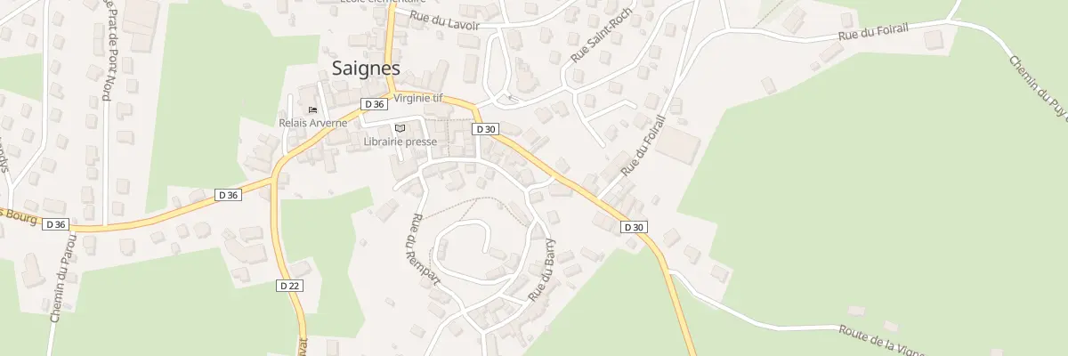 Plan du 2 Rue du Barry à Saignes