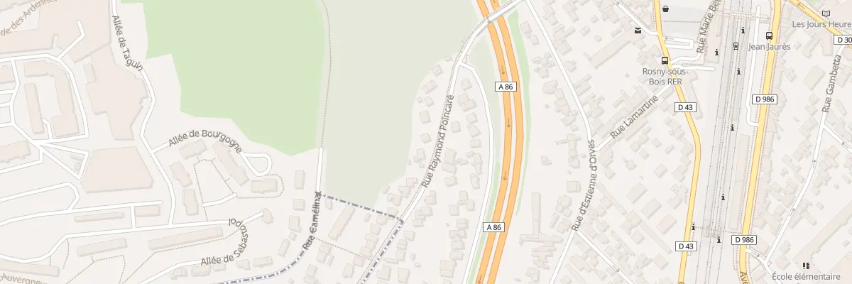Plan du 26 Rue Raymond Poincaré à Rosny-sous-Bois