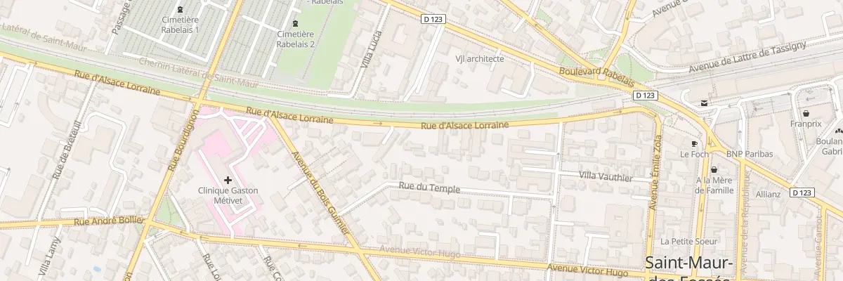 Plan du 70B Rue d’Alsace Lorraine à Saint-Maur-des-Fossés