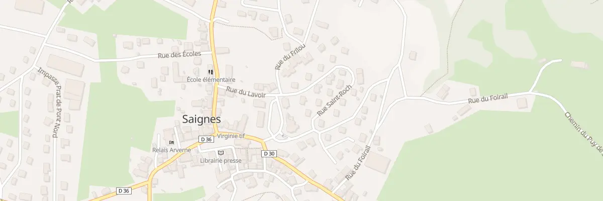 Plan du 2 Rue Saint Roch à Saignes