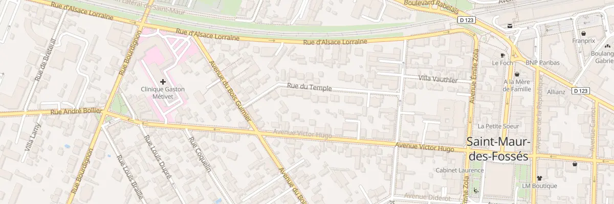 Plan du 7 Rue du Temple à Saint-Maur-des-Fossés