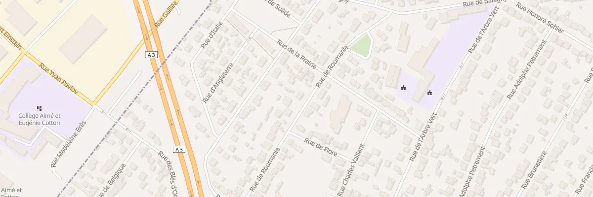 Plan du 55 Rue de Roumanie à Aulnay-sous-Bois