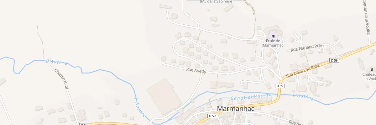 Plan du 7 Rue Arletty à Marmanhac
