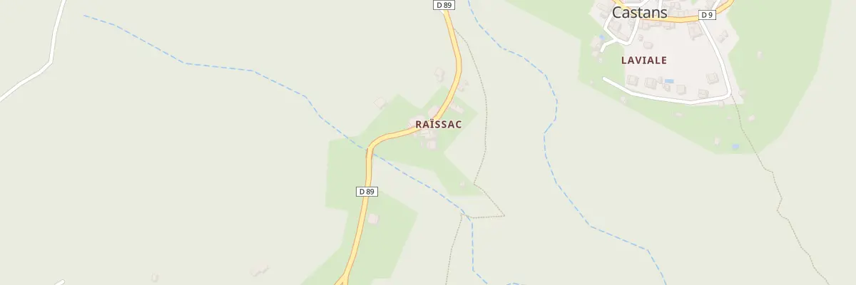 Plan du 40 Hameau de Raissac à Castans