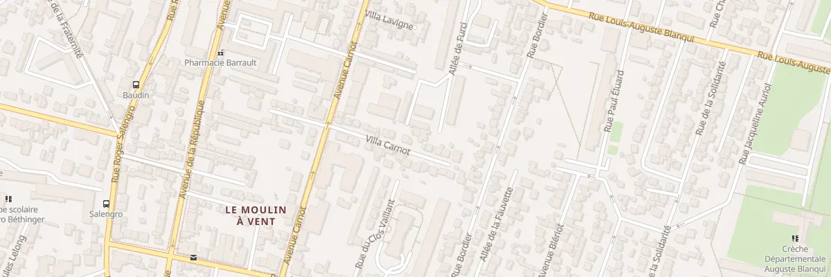 Plan du 13 Vla Carnot à Bondy