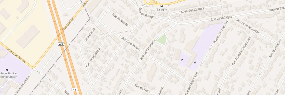 Plan du 65 Rue de Roumanie à Aulnay-sous-Bois