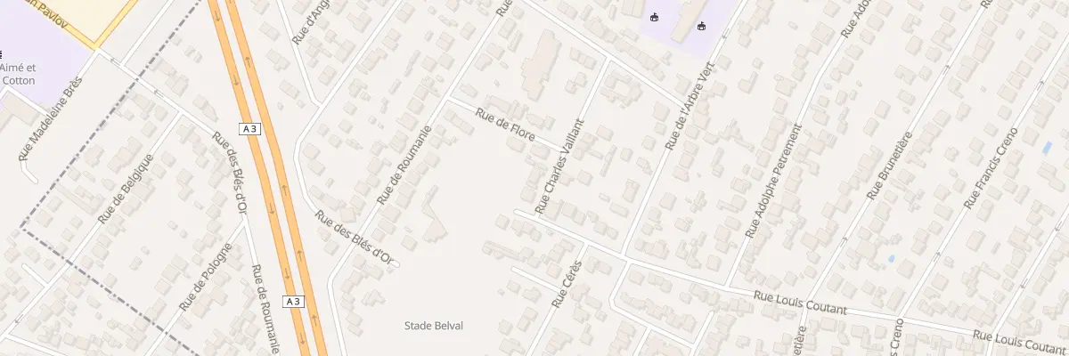 Plan du 3 Rue Charles Vaillant à Aulnay-sous-Bois