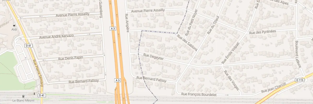 Plan du 62 Rue Degeyter à Aulnay-sous-Bois
