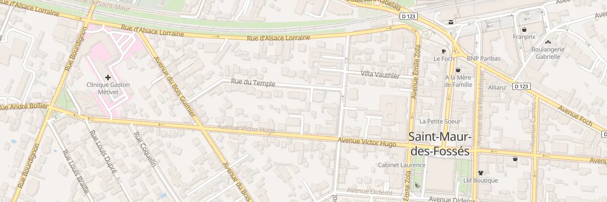 Plan du 1B Rue du Temple à Saint-Maur-des-Fossés
