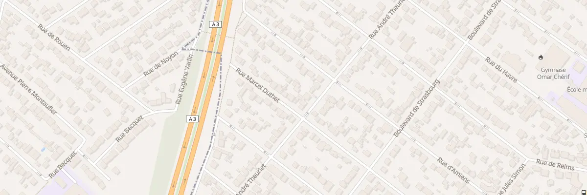 Plan du 58 Rue Marcel Duthet à Aulnay-sous-Bois