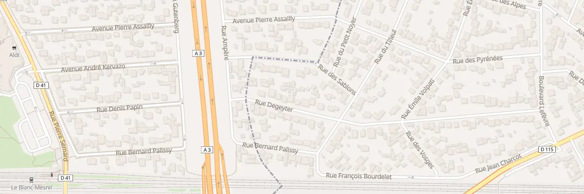 Plan du 58 Rue Degeyter à Aulnay-sous-Bois