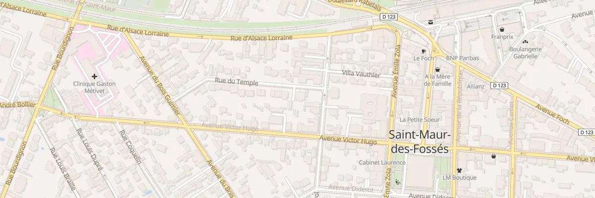 Plan du 1 Rue du Temple à Saint-Maur-des-Fossés