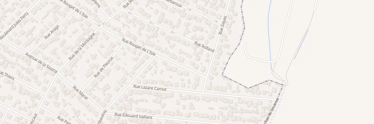Plan du 47 Rue Rouget de l’Isle à Goussainville