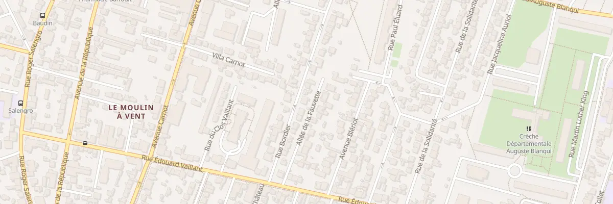 Plan du 33 Rue Bordier à Bondy
