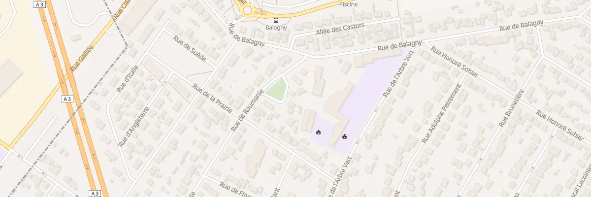 Plan du 74 Rue de Roumanie à Aulnay-sous-Bois