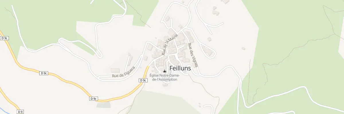 Plan du 30 Le Village à Feilluns