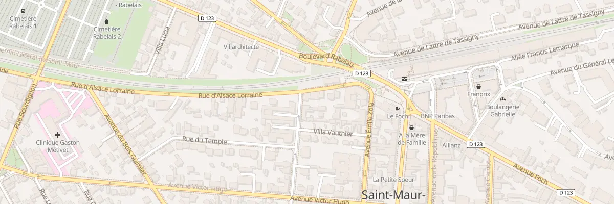 Plan du 98 Rue d’Alsace Lorraine à Saint-Maur-des-Fossés