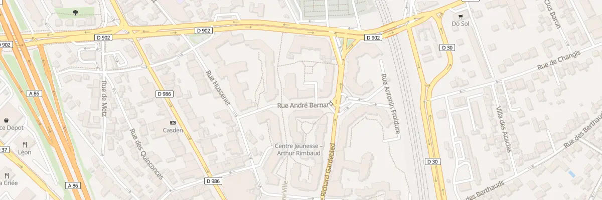 Plan du 4 Rue André Bernard à Rosny-sous-Bois